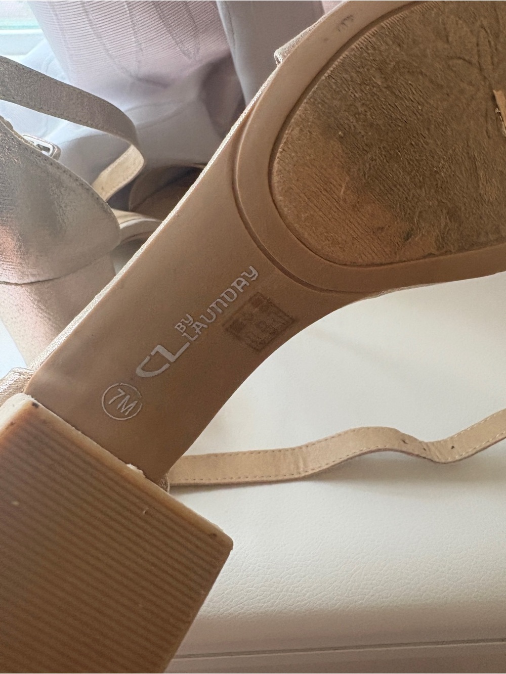 Chinese Laundry Gold Block Heel Sandals - Picture 4 of 4